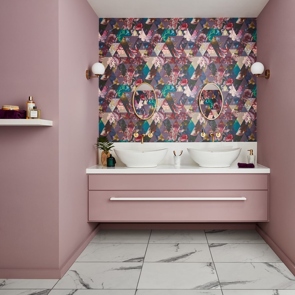 Timepiece Wallpaper 112276 by Graham & Brown in Amethyst Purple